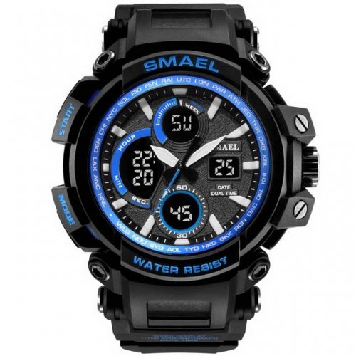 SMAEL textured dial multi-function unisex outdoor sport waterproof electronic men's watch