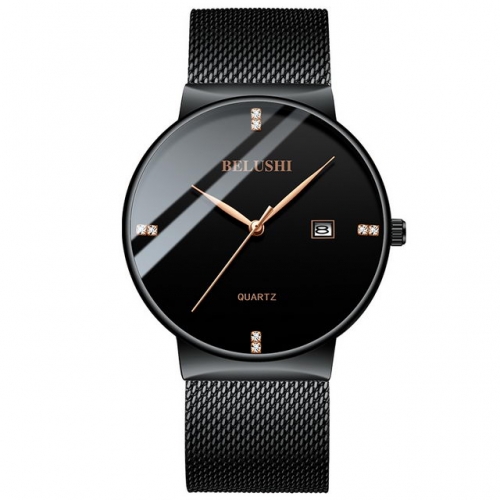 BELUSHI New men's watch Simple trend Waterproof quartz watch crystal casual business watch