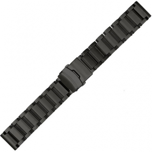 JMK Trapezoidal Steel Particle Double Insurance Clasp Solid Three Beads Stainless Steel Watch Strap