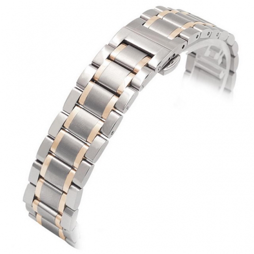 JMK Applicable Master Collection Series Butterfly Clasp Double Interface Solid Five Beads Stainless Steel Watch Strap