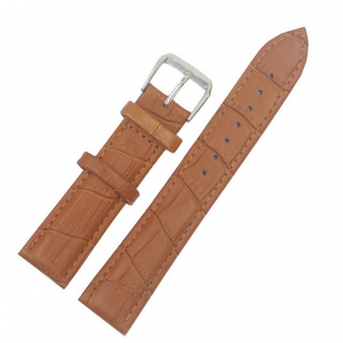 JMK New Series Universal Pin Clasp Bamboo Joint Pattern Waterproof Cowhide Leather Watch Strap