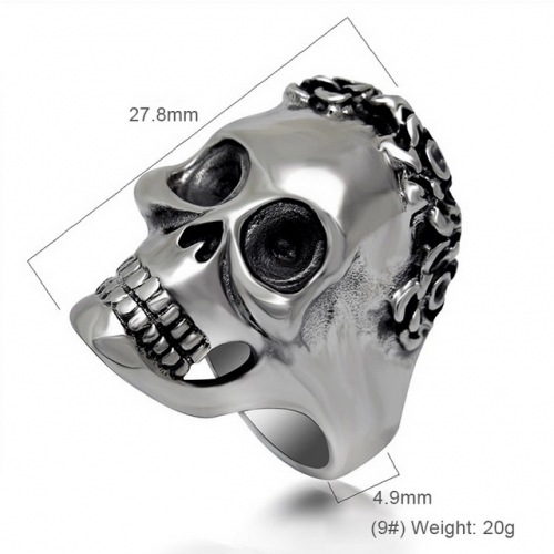 Skull Ring Domineering Men'S Rock Ring Titanium Steel Ring Punk Jewelry Wholesale Jewelry Findings  #SJ3395