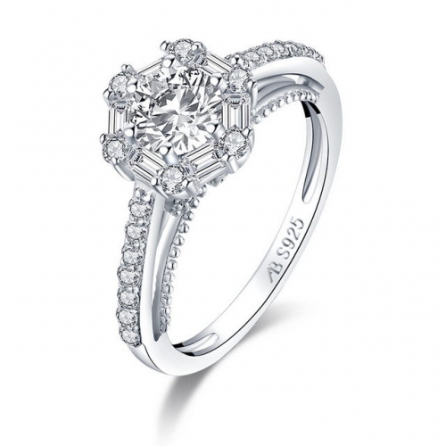 925 Sterling Silver Ring 0.7 Carat SONA Diamond Ring Wedding Ring Unique Sterling Silver Rings