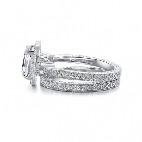 925 Sterling Silver Ring Pagoda-Shaped SONA Simulation Diamond Female Ring Silver Love Ring