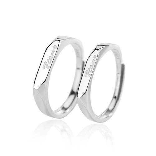 S925 Sterling Silver Ring Simple And Light Luxury Couple Ring Open Lover Ring