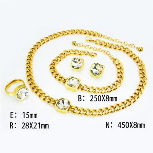 Wholesale Stainless Steel 316L Popular Jewelry Set NO.#BC98S0026JQS