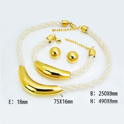 Wholesale Stainless Steel 316L Popular Jewelry Set NO.#BC98S0023JIV
