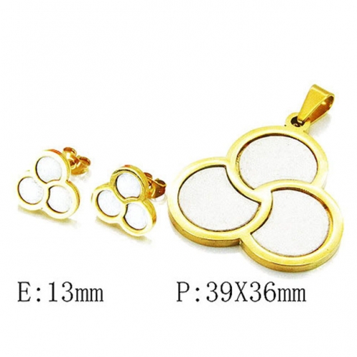 Wholesale Stainless Steel 316L Jewelry Shell Jewelry Sets NO.#BC12S0859OE