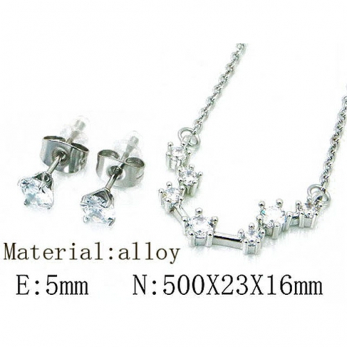 Wholesale Fashion Copper Alloy Jewelry Necklace & Earrings Set NO.#BC54S0436MLW