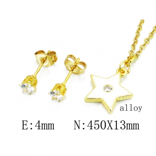 Wholesale Fashion Copper Alloy Jewelry Necklace & Earrings Set NO.#BC41S0225NZ