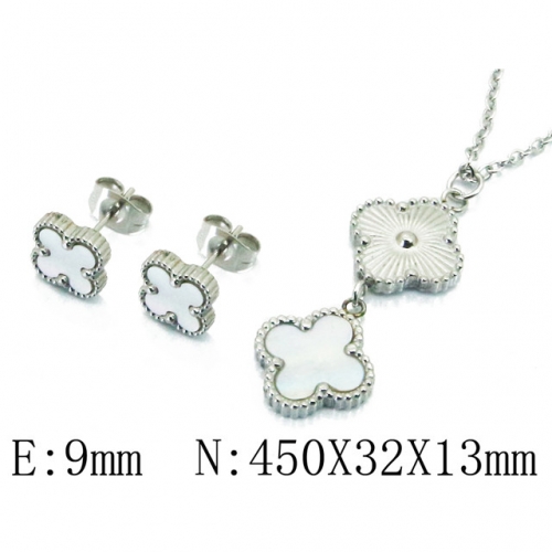 Wholesale Stainless Steel 316L Jewelry Shell Jewelry Sets NO.#BC64S1207HXX