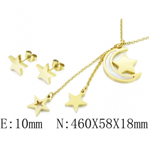 Wholesale Stainless Steel 316L Jewelry Shell Jewelry Sets NO.#BC64S1216HJF