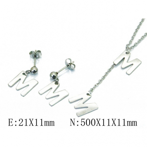 Wholesale Stainless Steel 316L Jewelry Font Sets NO.#BC59S1607KLA
