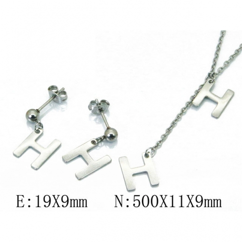 Wholesale Stainless Steel 316L Jewelry Font Sets NO.#BC59S1612KLB