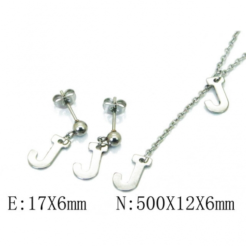 Wholesale Stainless Steel 316L Jewelry Font Sets NO.#BC59S1610KLE