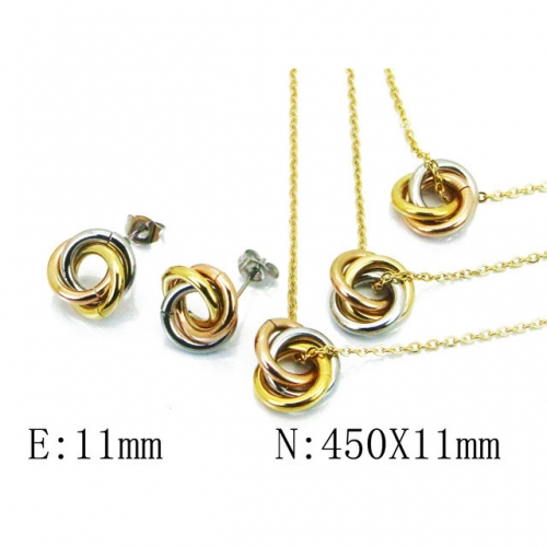 Wholesale Stainless Steel 316L Jewelry Three Color Sets NO.#BC59S1523HIW