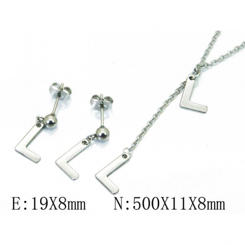 Wholesale Stainless Steel 316L Jewelry Font Sets NO.#BC59S1608KLB