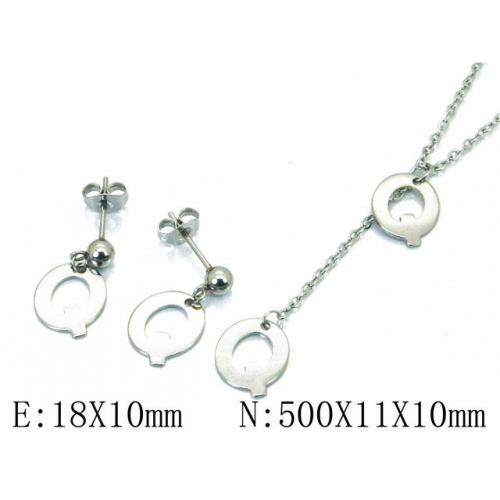 Wholesale Stainless Steel 316L Jewelry Font Sets NO.#BC59S1603KLQ
