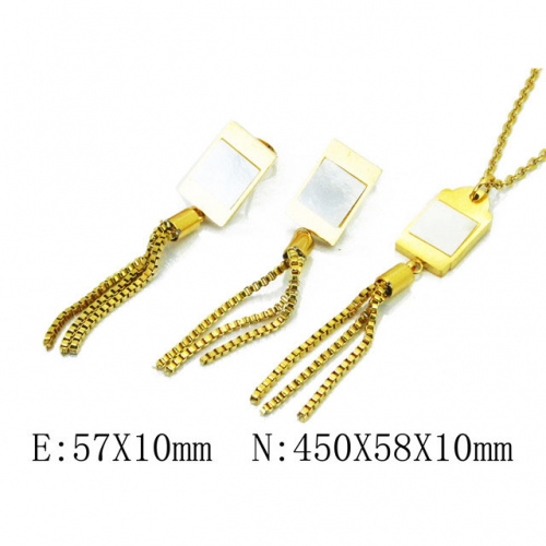 Wholesale Stainless Steel 316L Jewelry Shell Jewelry Sets NO.#BC12S0892HDD