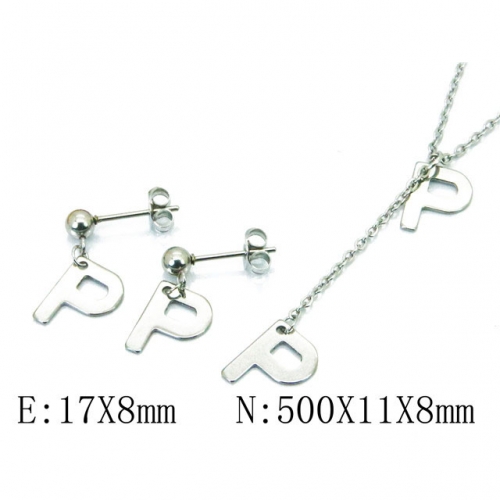 Wholesale Stainless Steel 316L Jewelry Font Sets NO.#BC59S1604KLA
