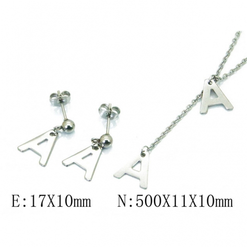 Wholesale Stainless Steel 316L Jewelry Font Sets NO.#BC59S1619KLA