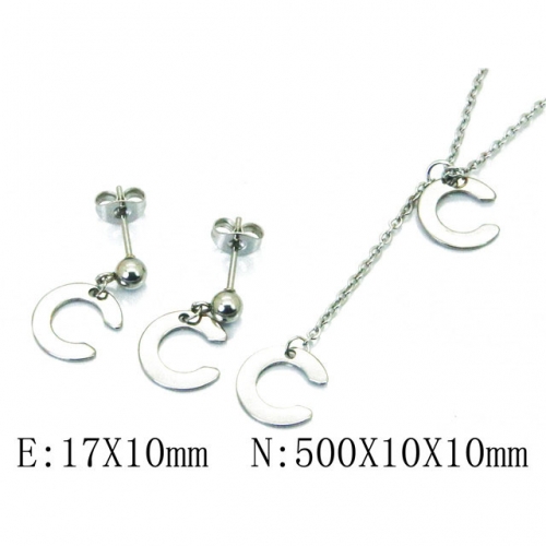 Wholesale Stainless Steel 316L Jewelry Font Sets NO.#BC59S1617KLC
