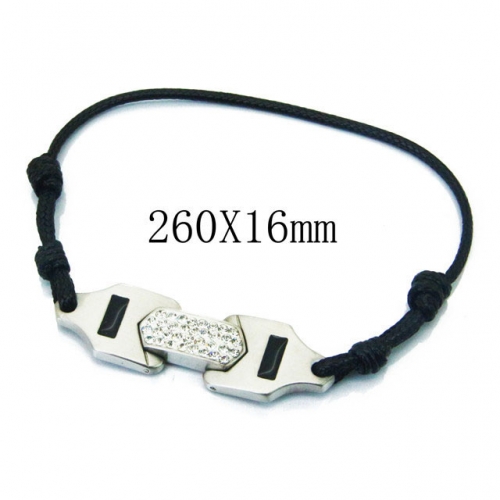 Wholesale Stainless Steel 316L Rope Braided Bracelet NO.#BC64B1369HZZ