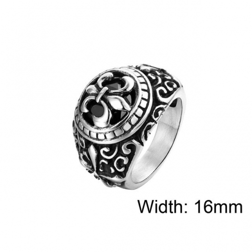 Wholesale Stainless Steel 316L Jewelry Big CZ Rings NO.#SJ15R634