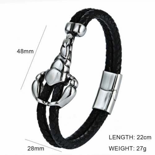 BC Wholesale Jewelry Animal Shape Leather Bracelet NO.#SJ6BB190296