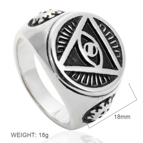 BC Wholesale Jewelry Stainless Steel 316L Evil Eye Rings NO.#SJ6RS24042