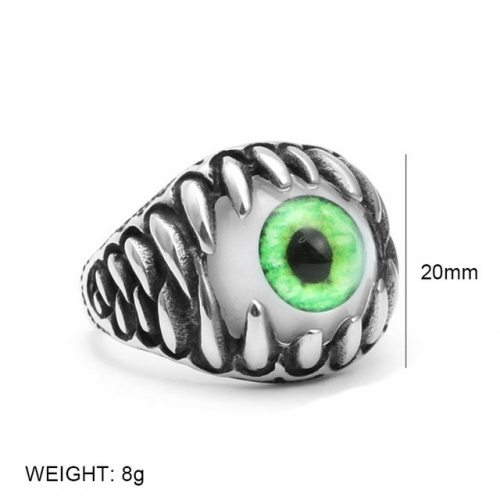 BC Wholesale Jewelry Stainless Steel 316L Evil Eye Rings NO.#SJ6RSQ213001