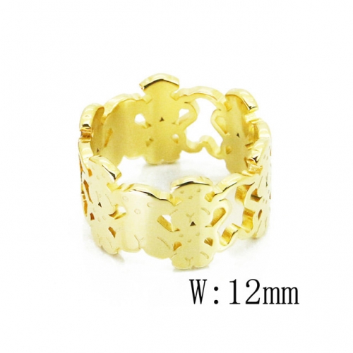 BC Jewelry Wholesale Stainless Steel 316L Ring Bear Style NO.#BC19R0756HEE