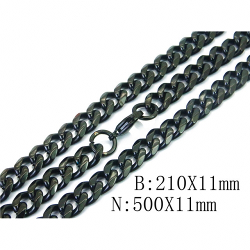 BC Jewelry Wholesale Stainless Steel 316L Necklace & Bracelet Set NO.#BC40S0415IPL