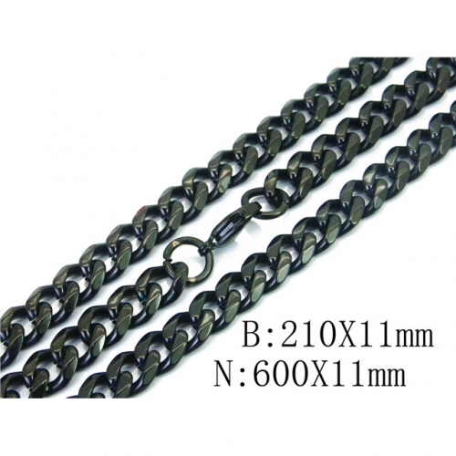 BC Jewelry Wholesale Stainless Steel 316L Necklace & Bracelet Set NO.#BC40S0417JIL