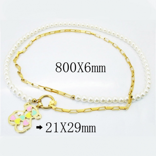 BC Wholesale Jewelry Stainless Steel 316L Necklace NO.#BC21N0023ICC