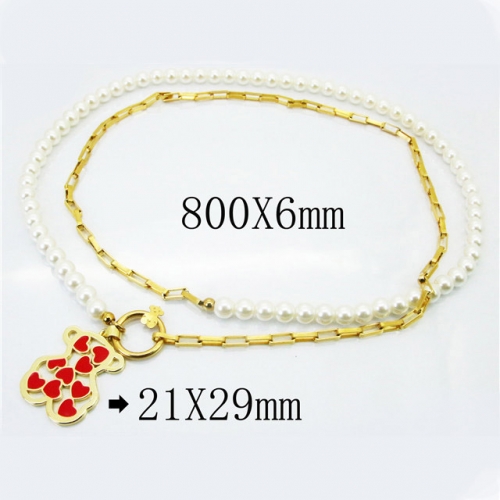 BC Wholesale Jewelry Stainless Steel 316L Necklace NO.#BC21N0024IRR