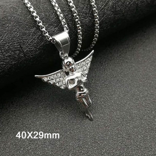 BC Wholesale Stainless Steel 316L Angel Pendant Without Chain NO.#SJ40P322