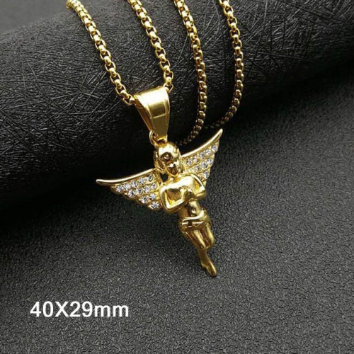 BC Wholesale Stainless Steel 316L Angel Pendant Without Chain NO.#SJ40P321