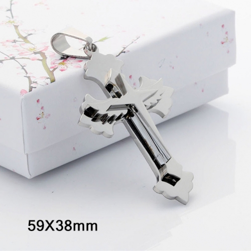 BC Wholesale Stainless Steel 316L Cross Pendant Without Chain NO.#SJ44P328