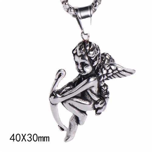 BC Wholesale Stainless Steel 316L Angel Pendant Without Chain NO.#SJ45P078