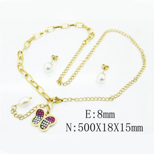 BC Wholesale Stainless Steel 316L Jewelry Sets NO.#BC85S0336PLR