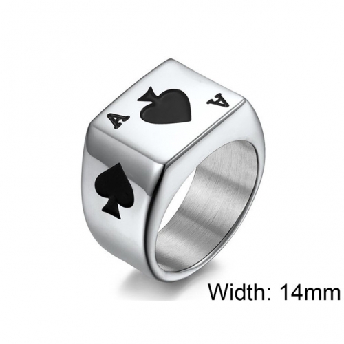 BC Wholesale Jewelry Stainless Steel 316L Font Rings NO.#SJ5R143