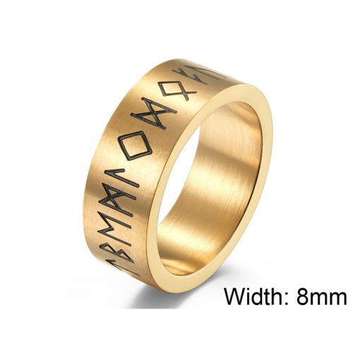 BC Wholesale Jewelry Stainless Steel 316L Font Rings NO.#SJ5R108