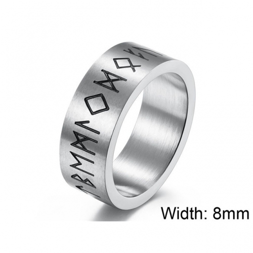 BC Wholesale Jewelry Stainless Steel 316L Font Rings NO.#SJ5R110