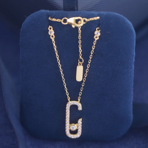 925 Silver Jewelry Fashion CZ Silver Necklace NO.#925J6N021