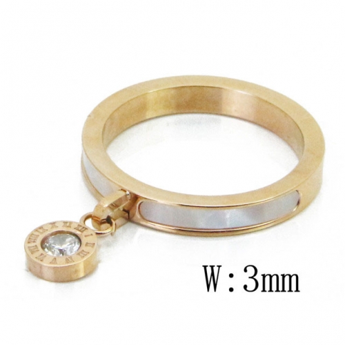 Wholesale Stainless Steel 316L Rings With Shell or Pearl NO.#BC47R0109PF