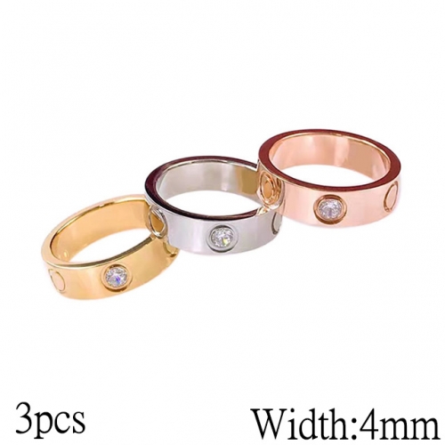 BC Wholesale Stainless Steel 316L Jewelry Rings Set NO.#SJ50R087
