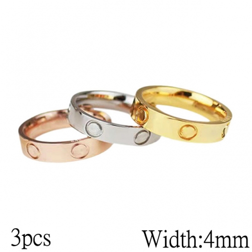 BC Wholesale Stainless Steel 316L Jewelry Rings Set NO.#SJ50R088