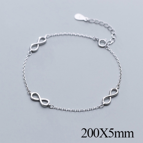 BC Wholesale S925 Sterling Silver Anklet Women'S Fashion Anklet Silver Jewelry Anklet NO.#925J5B3209