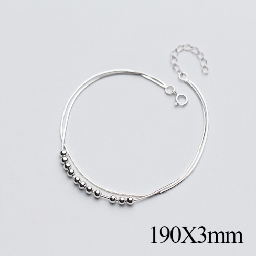 BC Wholesale S925 Sterling Silver Anklet Women'S Fashion Anklet Silver Jewelry Anklet NO.#925J5B3537